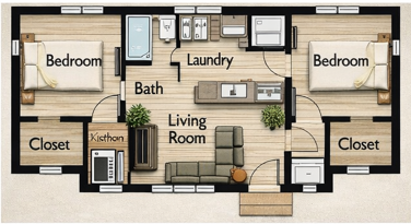 The Nook - Floor Plan